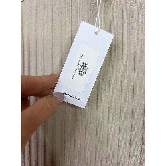 NWT Cotton Citizen Pull On Ribbed Knit Stretch The Capri Maxi Skirt Oatmeal - Picture 5 of 8